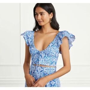 Hill House the alexa top blue mosaic S